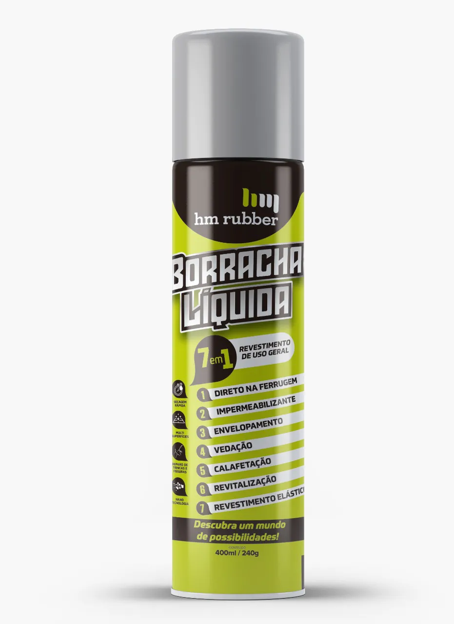 Aerosol Borracha Liquida 7 em 1 Aluminio HR001AL