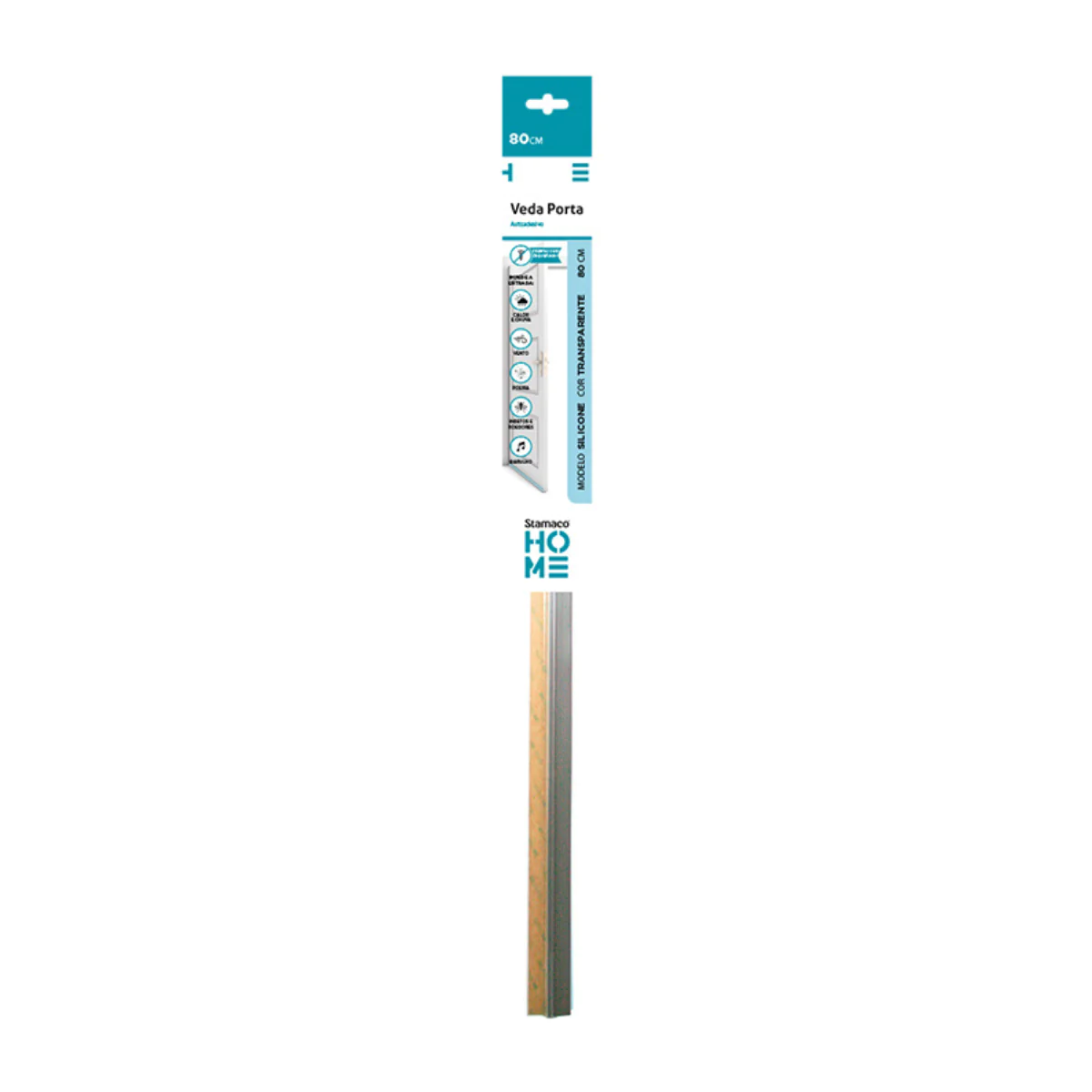 Veda Porta PVC 80 Cm Transparente ST009TRA